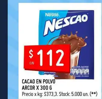 Changomas Cacao En Polvo Arcor x 300g oferta