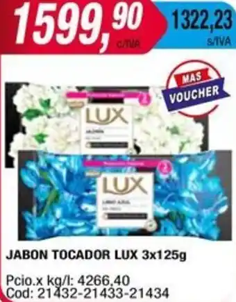 Maxiconsumo JABON TOCADOR LUX 3x125g oferta
