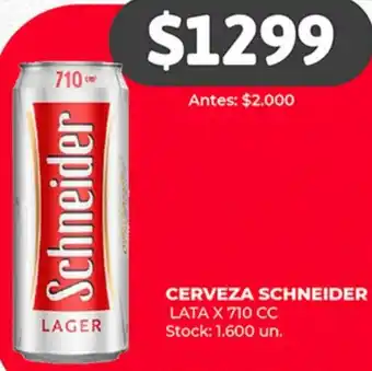 Supermercados Tadicor CERVEZA SCHNEIDER LATA X 710CC oferta