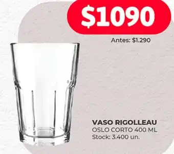 Supermercados Tadicor VASO RIGOLLEAU OSLO CORTO 400ML oferta