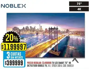Coto TV LED SMART 75" 4K oferta