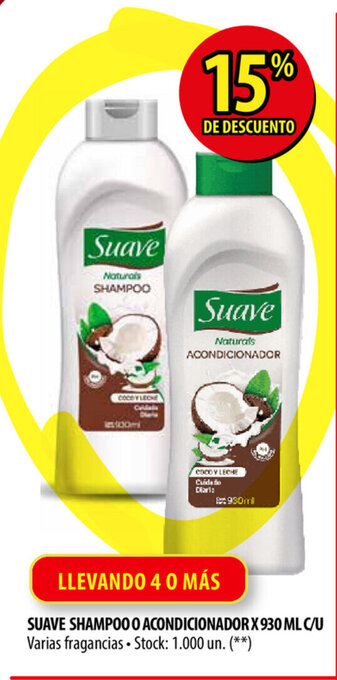 Punto Mayorista Suave Shampoo O Acondicionador x 930ml c/u oferta