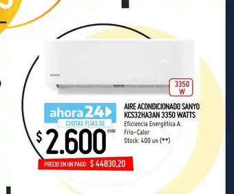 Changomas Aire Acondicionado Sanyo Kcs32ha3an 3350 Watts oferta