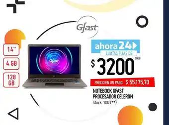 Changomas Notebook Gfast Procesador Celeron oferta