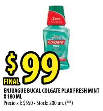Punto Mayorista Colgate Plax Fresh Mint Enjuague Bucal x 180ml oferta