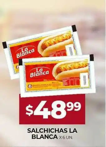 Supermercados Tadicor Salchichas La Blanca x 6 unidades oferta