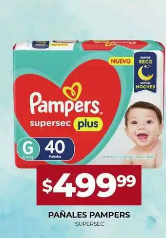 Supermercados Tadicor Pañales Pampers Supersec oferta