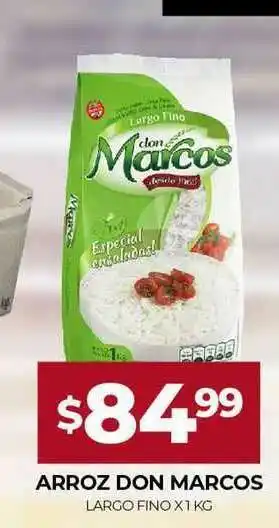 Supermercados Tadicor Arroz Don Marcos Largo Fino x 1kg oferta