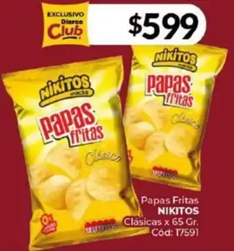 Diarco Papas Fritas NIKITOS Clásicas x 65gr oferta