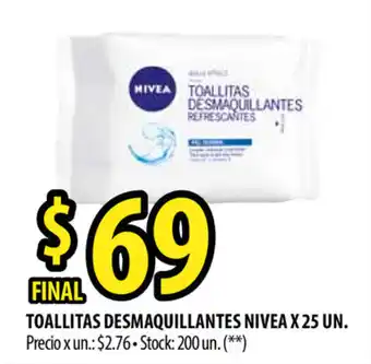 Punto Mayorista Nivea Toallitas Desmaquillantes x 25un oferta