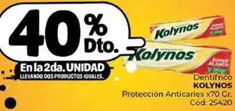 Diarco Dentifrico KOLYNOS Protección Anticaries x 70gr oferta