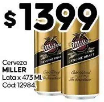 Diarco Cerveza MILLER Lata x 473ml oferta