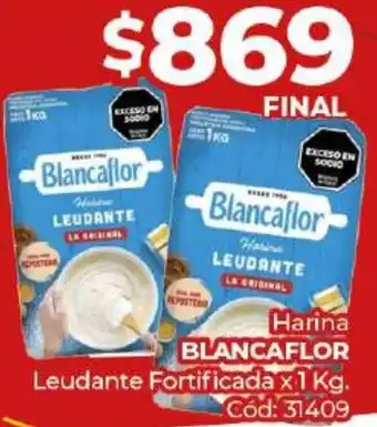 Diarco Harina BLANCAFLOR Leudante Fortificada x 1kg oferta
