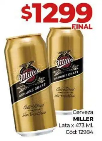 Diarco Cerveza MILLER Lata x 473ml oferta