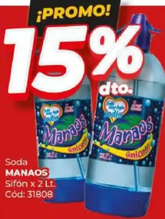 Diarco Soda MANAOS Sifón x 2lt oferta