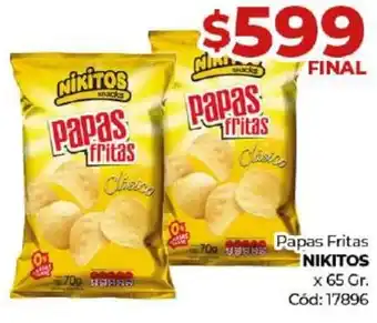 Diarco Papas Fritas NIKITOS x 65gr oferta