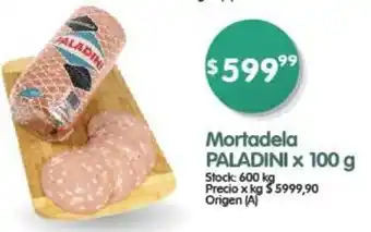 Supermercados Buenos Días Mortadela PALADINI x 100g oferta