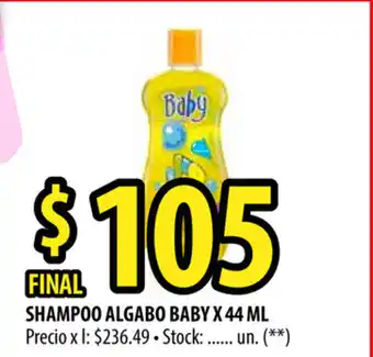 Punto Mayorista Baby Shampoo Algabo x 44ml oferta