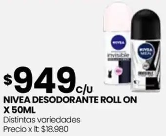 Punto Mayorista NIVEA DESODORANTE ROLL ON X 50ML oferta