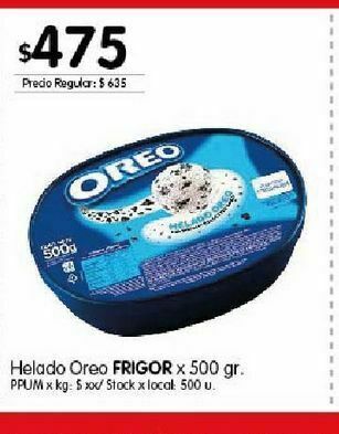 Disco Helados oreo oferta