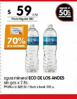 Disco Agua eco de los andes oferta