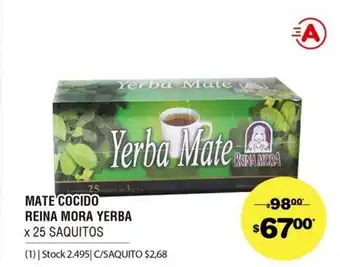Atomo Conviene Mate Cocido Reina Mora Yerba x 25 Saquitos oferta