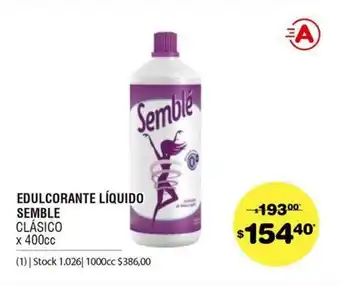 Atomo Conviene Semble Edulcorante Líquido Clássico x 400cc oferta