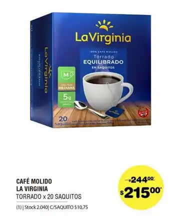 Atomo Conviene La Virginia Café Molido Torrado x 20 saquitos oferta