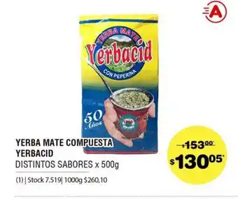 Atomo Conviene Yerbacid Yerba Mate Compuesta Distintos Sabores x 500g oferta