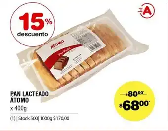 Atomo Conviene Pan Lacteado Atomo x 400g oferta
