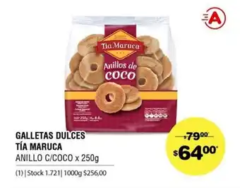 Atomo Conviene Tía Maruca Galletas Dulces Anillo C/Coco x 250g oferta