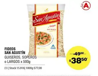 Atomo Conviene Fideos San Agustín Guiseros, Soperos o Largos x 500g oferta