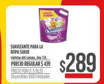 Supermercados Vea Suavizante Para La Ropa Suave 3lts oferta