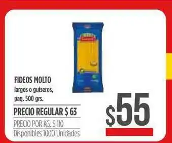 Supermercados Vea Fideos Molto 500grs oferta