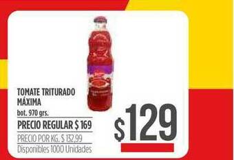 Supermercados Vea Tomate Triturado Máxima 970grs oferta
