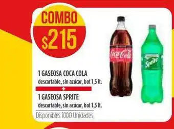 Supermercados Vea 1 Gaseosa Coca 1 Gaseosa Sprite 1,5lt oferta