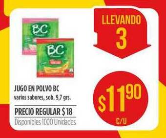 Supermercados Vea Jugo En Polvo Bc oferta
