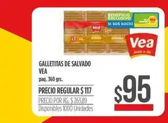 Supermercados Vea Galletitas De Salvado Vea 360grs oferta