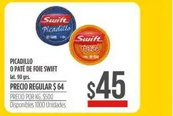 Supermercados Vea Picadillo O Paté De Foie Swift 90grs oferta