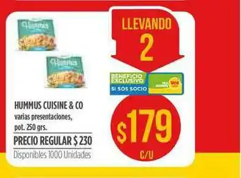 Supermercados Vea Hummus Cuisine & Co 250grs oferta