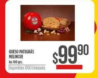Supermercados Vea Queso Pategrás Melincue x100gr oferta