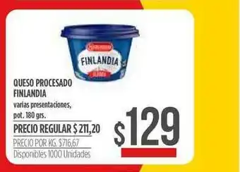 Supermercados Vea Queso Procesado Finlandia 180grs oferta