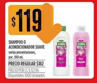 Supermercados Vea Shampoo O Acondicionador Suave x930ml oferta