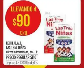 Supermercados Vea Leche U.a.t Las Tres Niñas 1lt oferta