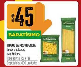 Supermercados Vea Fideos La Providencia 500grs oferta