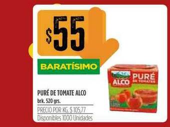 Supermercados Vea Puré De Tomate Alco 520grs oferta