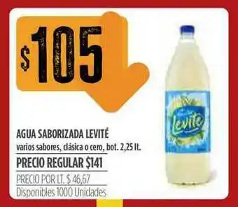 Supermercados Vea Agua Saborizada Levité 2,25lts oferta