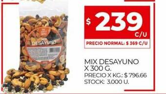 Supermercados DIA Mix Desayuno x 300g oferta