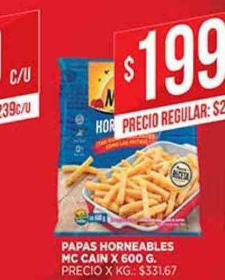 Supermercados DIA Papas Horneables Mc Cain x 600g oferta