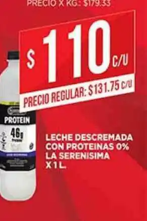 Supermercados DIA Leche Descremada Con Proteinas 0% La Serenisima 1L oferta